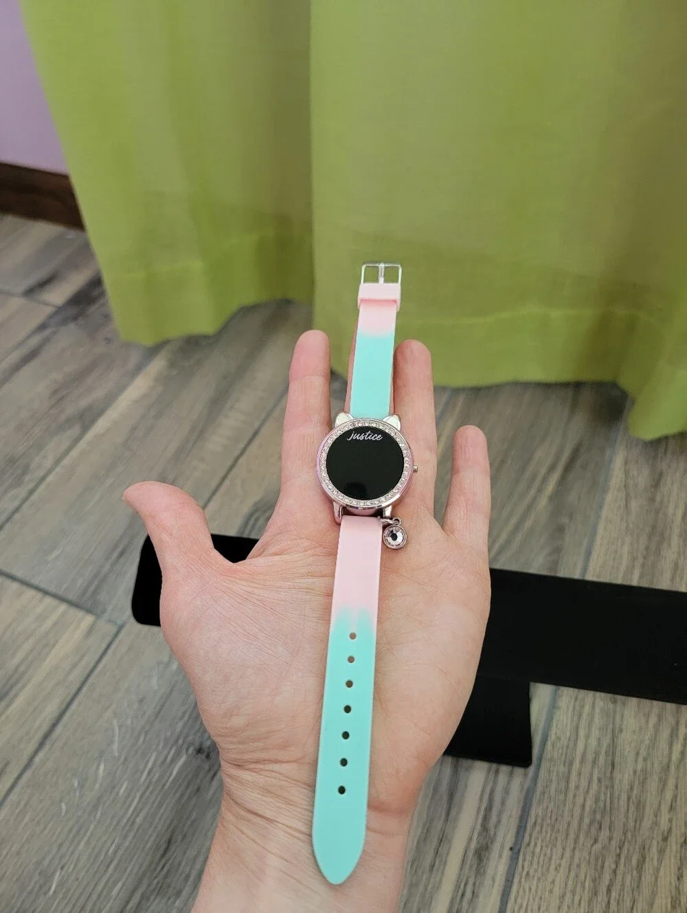 Justice Cat LED Kids Watch - Pink & Mint
